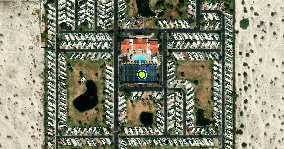 Satellite view of Cathedral City Pickleball Courts