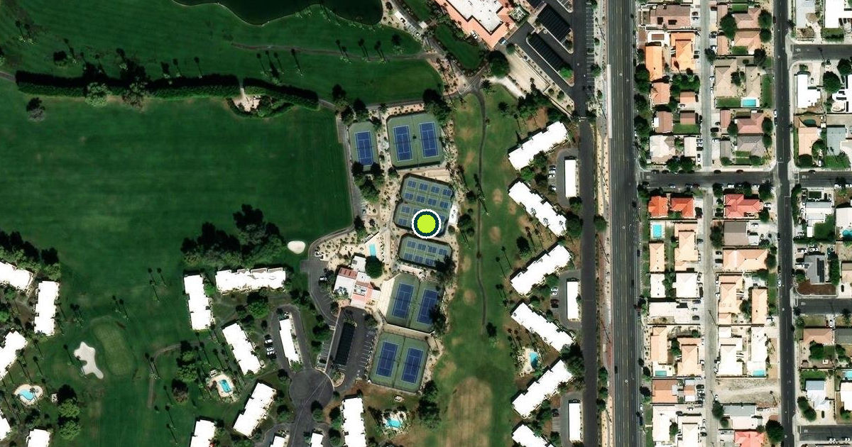 Satellite view of Cathedral City Pickleball Courts