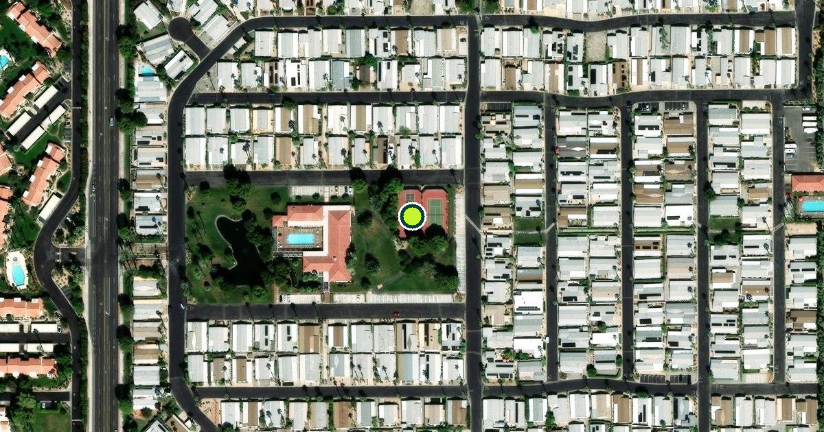 Satellite view of Cathedral City Pickleball Courts