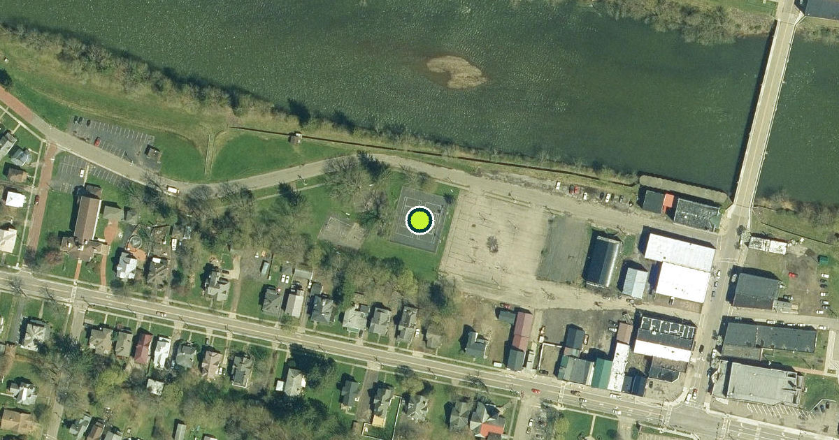 Satellite view of Cattaraugus County Pickleball Courts