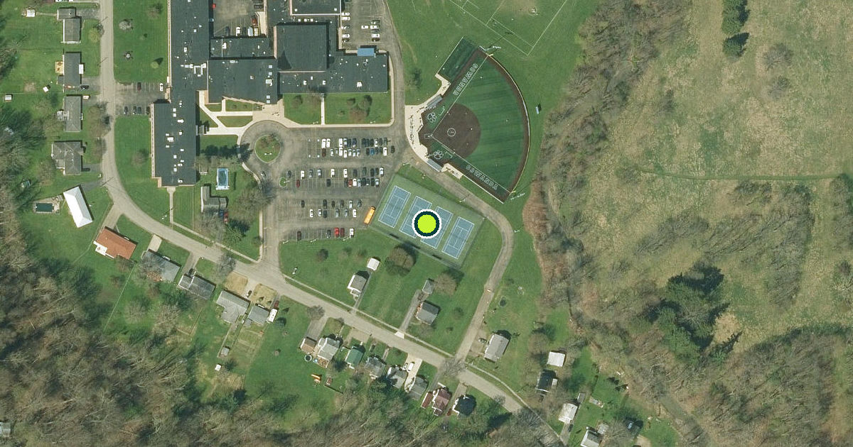 Satellite view of Cattaraugus County Pickleball Courts
