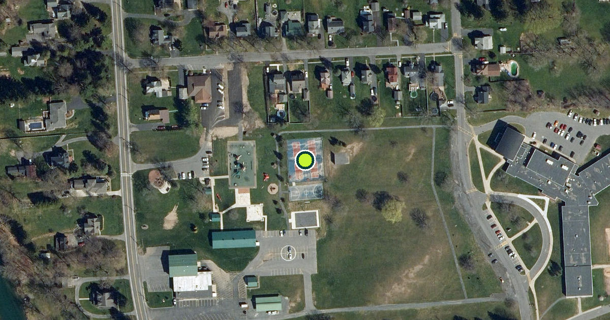 Satellite view of Cayuga County Pickleball Courts