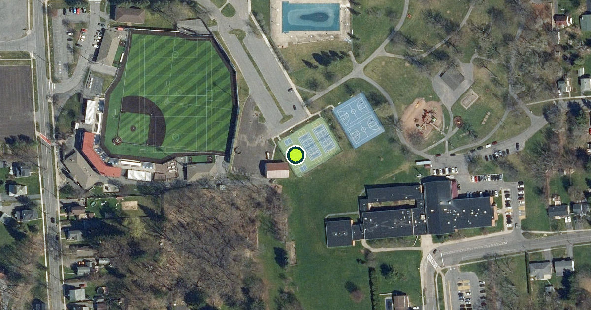 Satellite view of Cayuga County Pickleball Courts