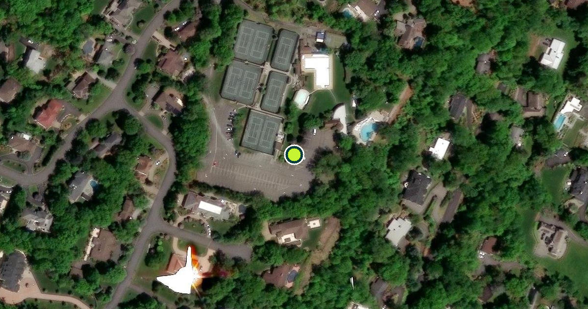 Satellite view of Cedar Grove Pickleball Courts