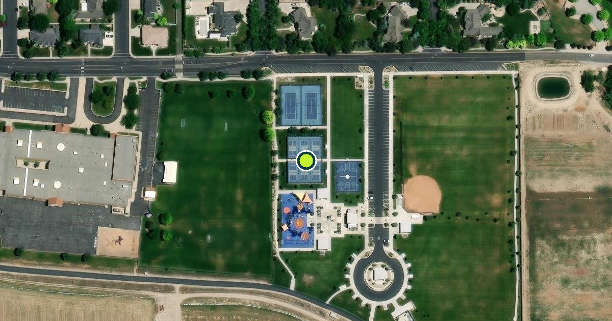 Satellite view of Cedar Hills Pickleball Courts