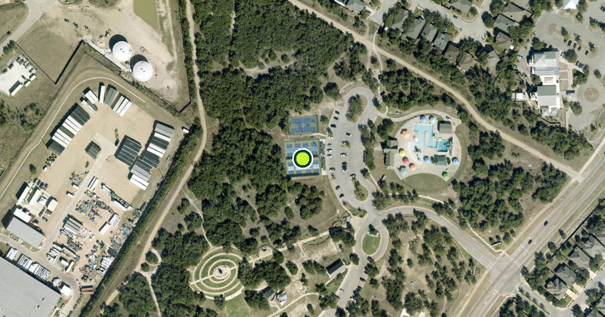 Satellite view of Cedar Park Pickleball Courts