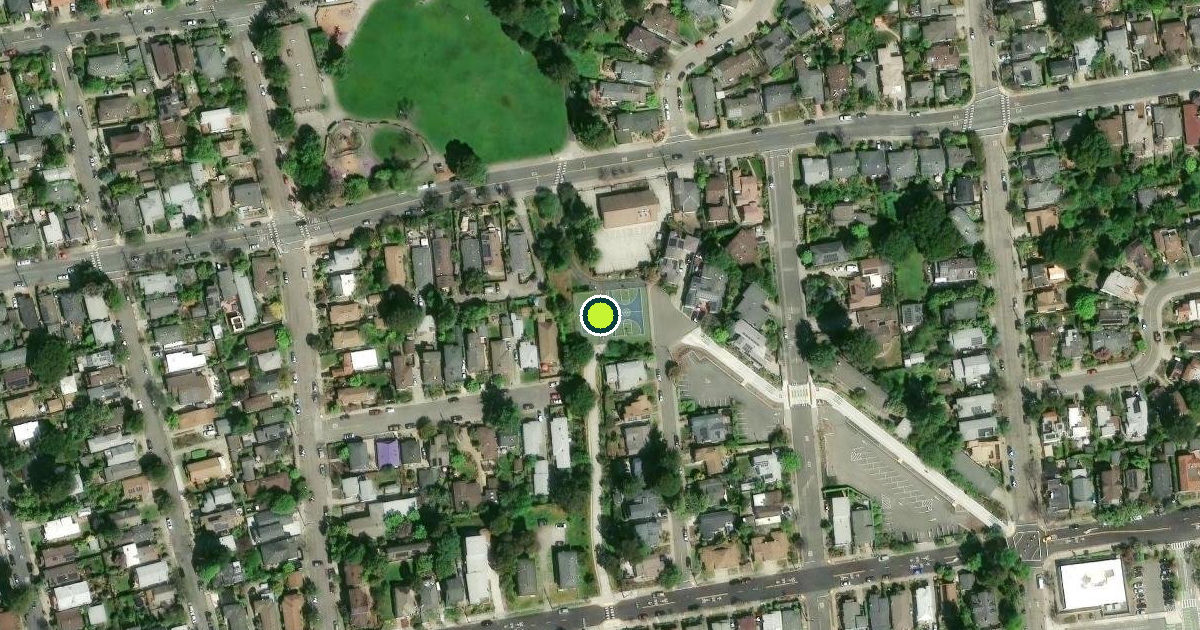 Satellite view of Cedar-Rose Park Pickleball Courts