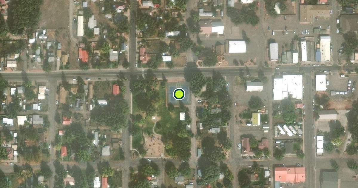 Satellite view of Cedaredge Pickleball Courts