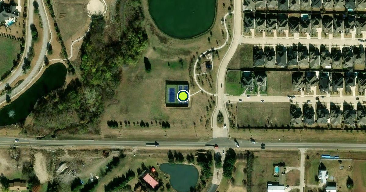 Satellite view of Celina Pickleball Courts
