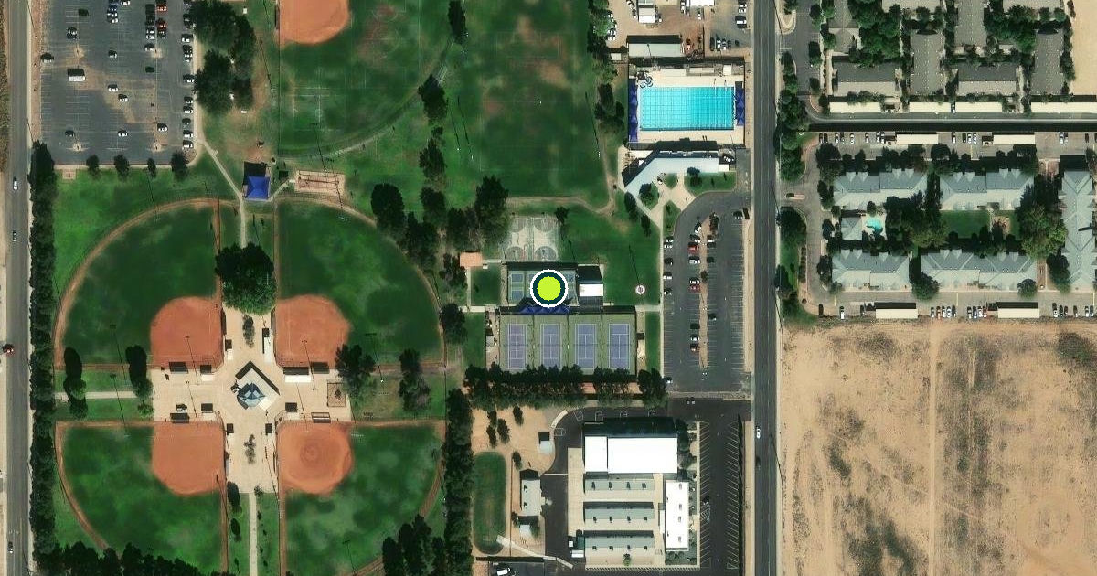 Satellite view of Centennial Park Pickleball Courts
