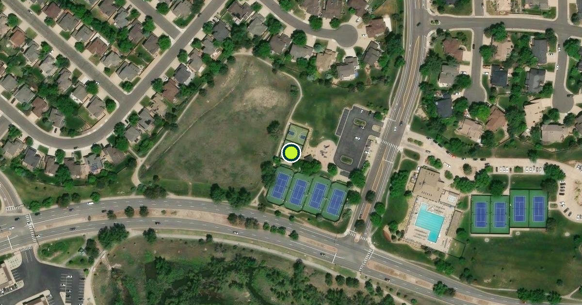 Satellite view of Centennial Pickleball Courts