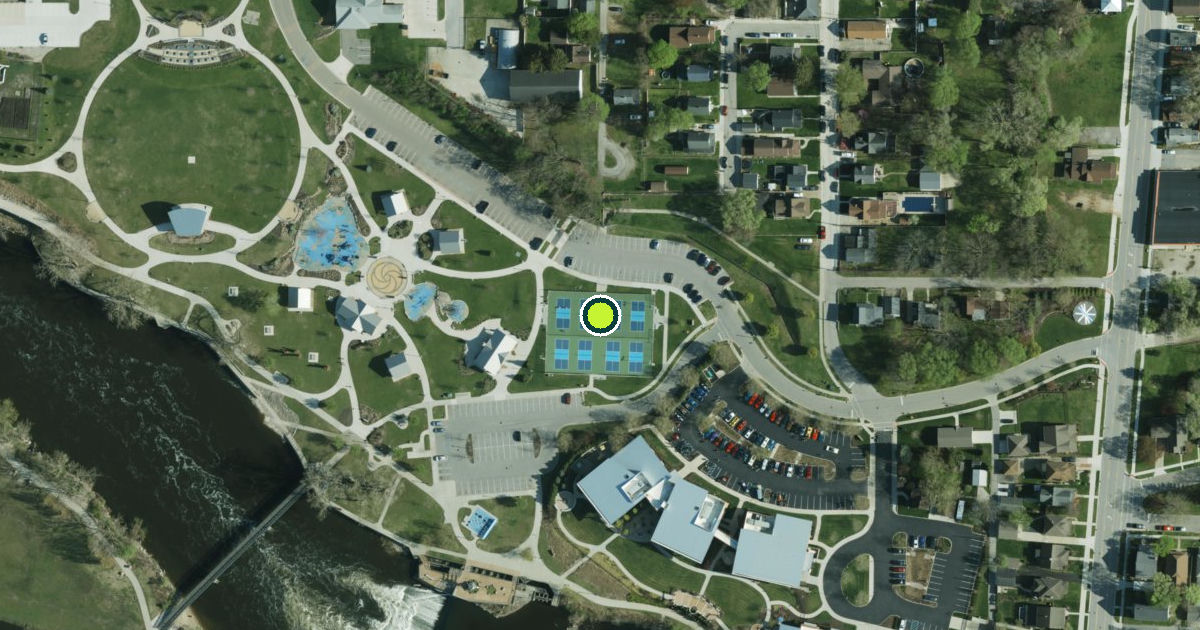 Satellite view of Central Park Pickleball Courts