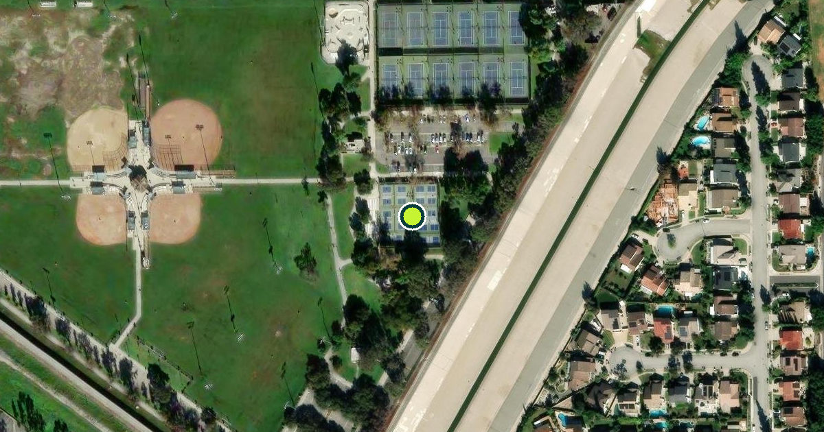 Satellite view of Cerritos Pickleball Courts