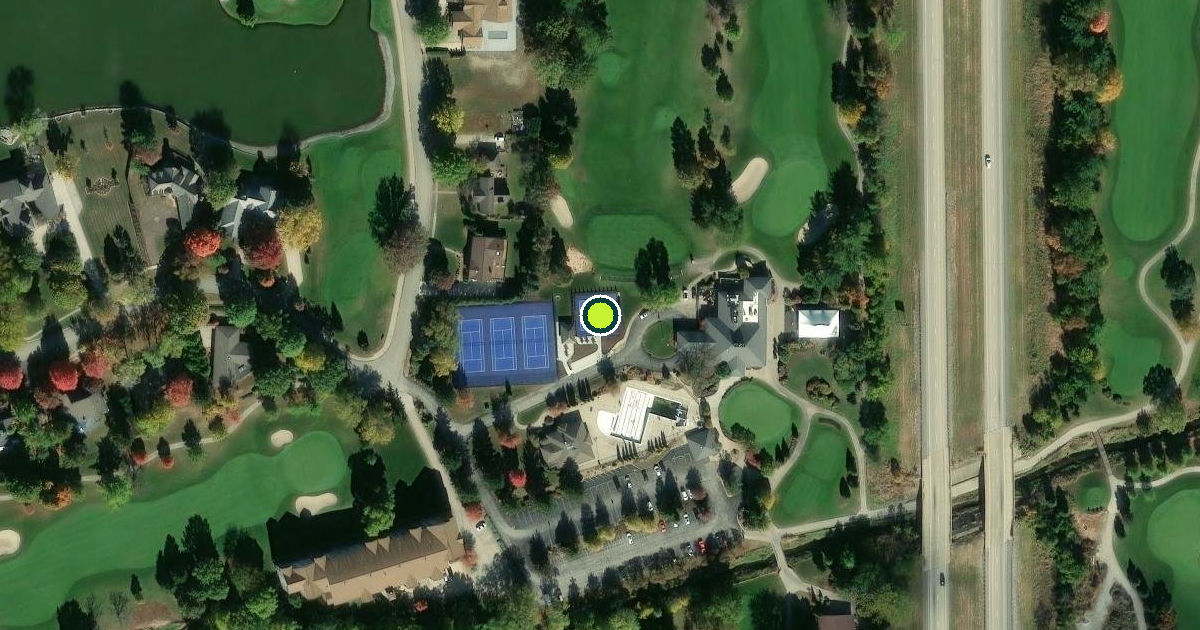 Satellite view of Champaign County Pickleball Courts