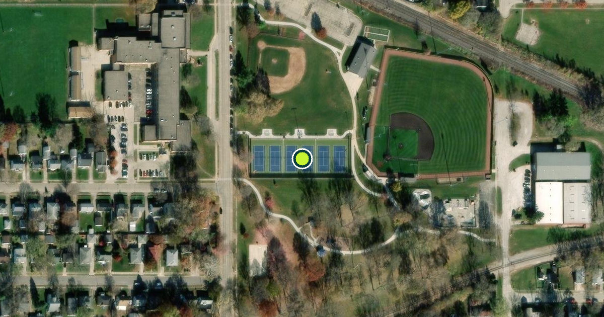 Satellite view of Champaign Pickleball Courts