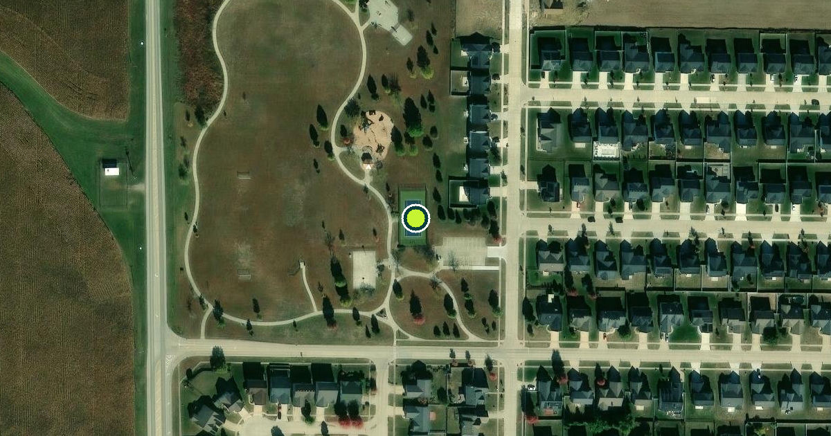 Satellite view of Champaign Pickleball Courts
