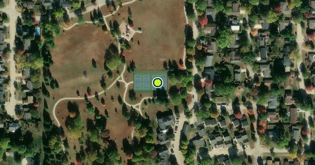 Satellite view of Champaign Pickleball Courts