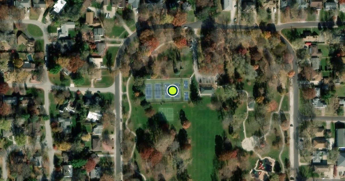 Satellite view of Champaign Pickleball Courts