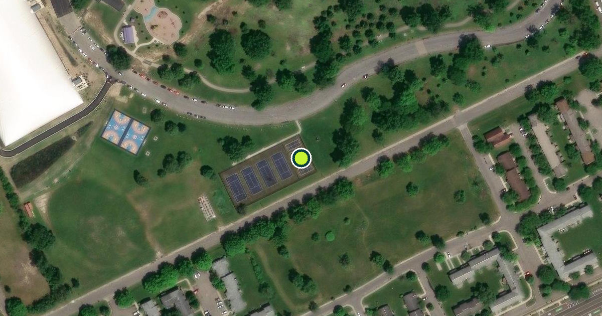 Satellite view of Chandler Park Pickleball Courts