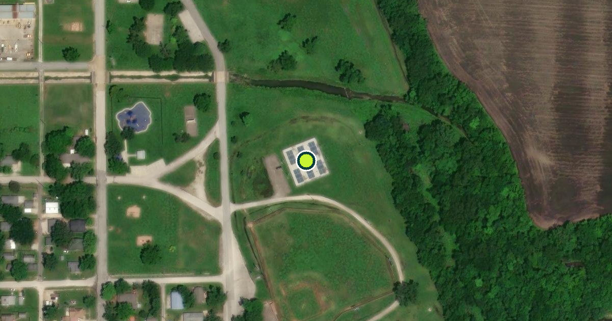 Satellite view of Chanute Pickleball Courts
