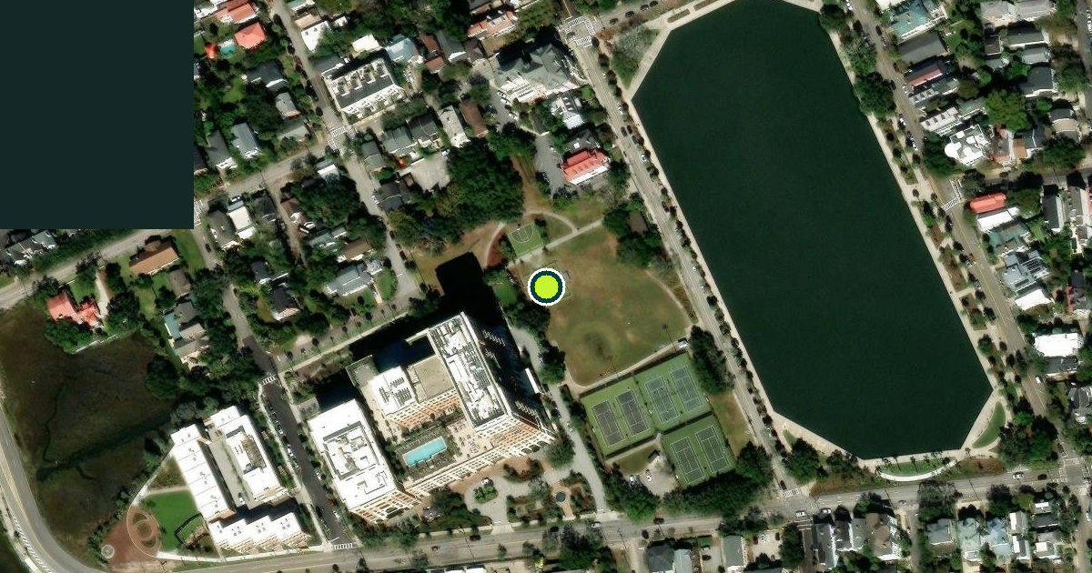 Satellite view of Charleston Pickleball Courts