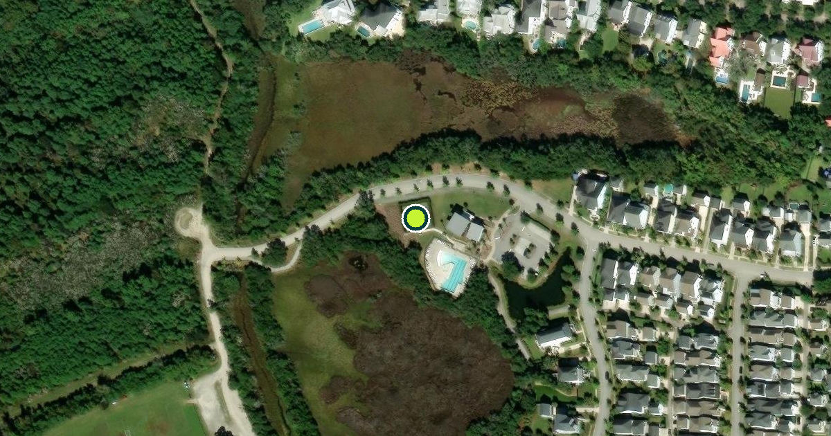 Satellite view of Charleston Pickleball Courts