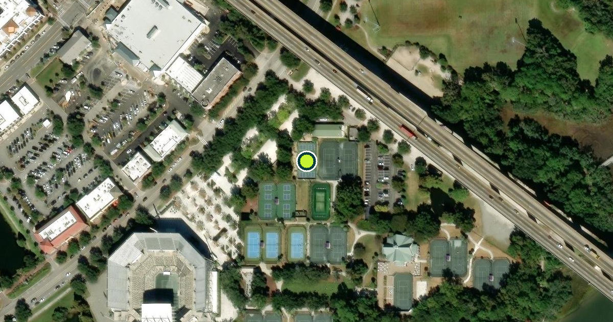 Satellite view of Charleston Pickleball Courts