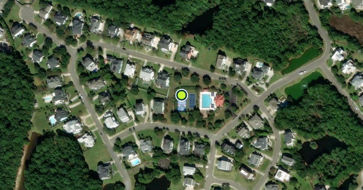 Satellite view of Charleston Pickleball Courts