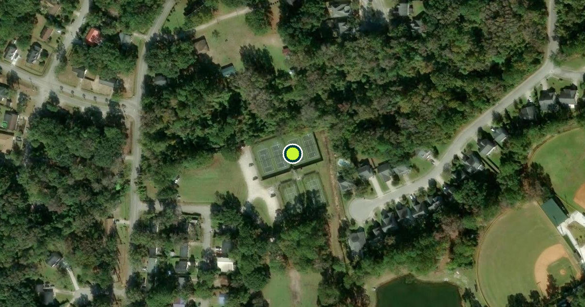 Satellite view of Charleston Pickleball Courts
