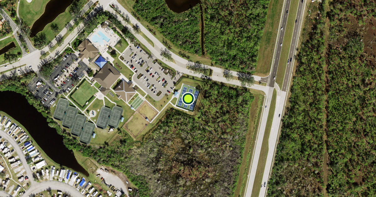 Satellite view of Charlotte County Pickleball Courts