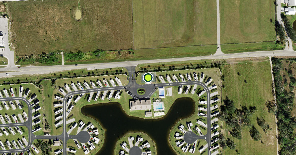 Satellite view of Charlotte County Pickleball Courts