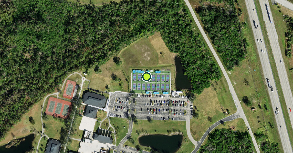 Satellite view of Charlotte County Pickleball Courts