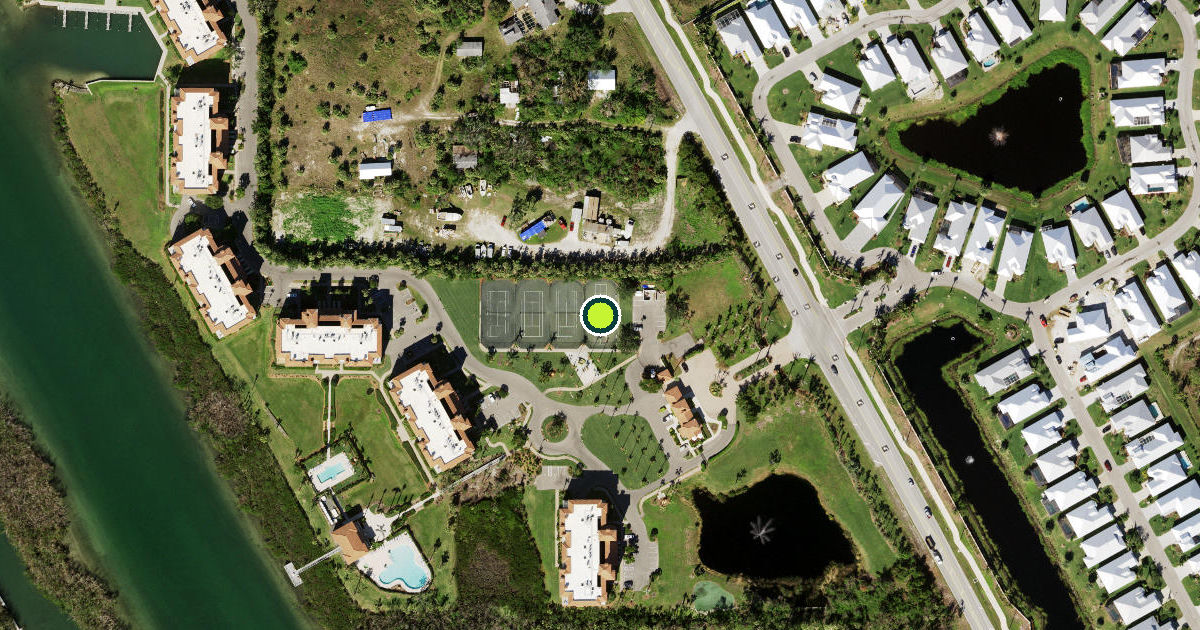 Satellite view of Charlotte County Pickleball Courts