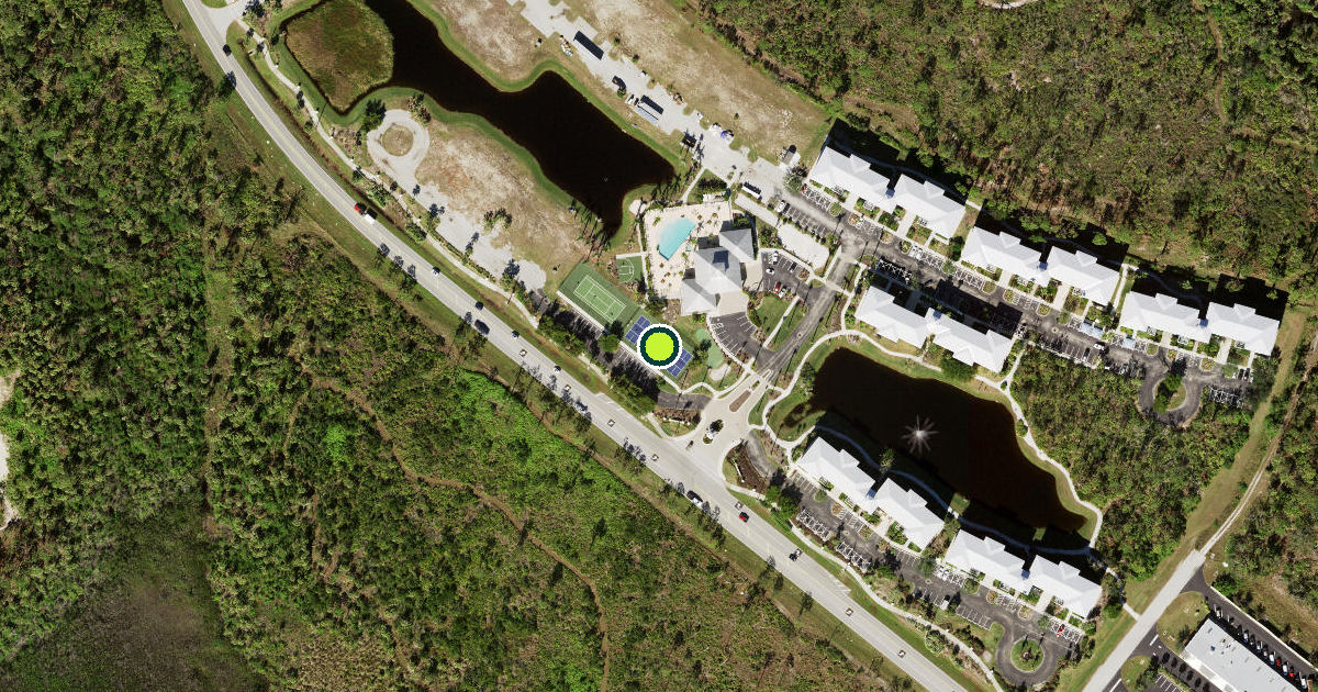 Satellite view of Charlotte County Pickleball Courts