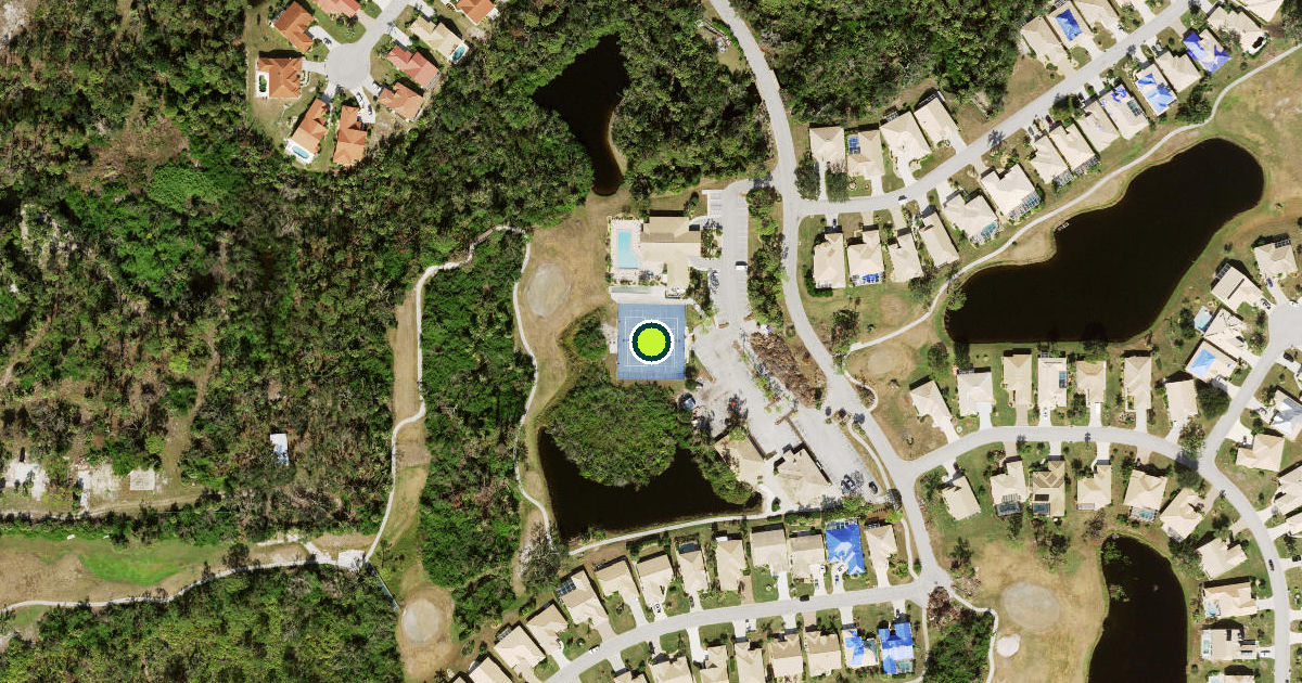 Satellite view of Charlotte County Pickleball Courts