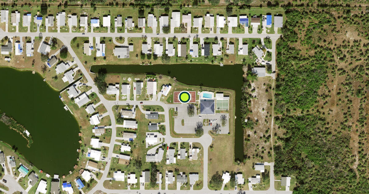 Satellite view of Charlotte County Pickleball Courts