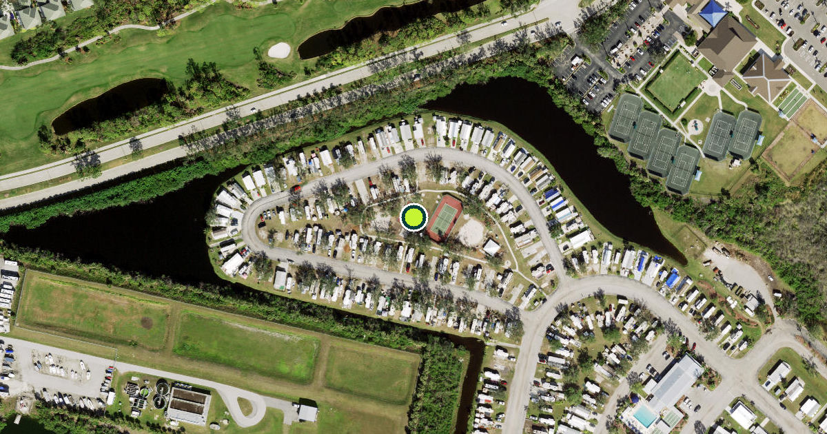 Satellite view of Charlotte County Pickleball Courts
