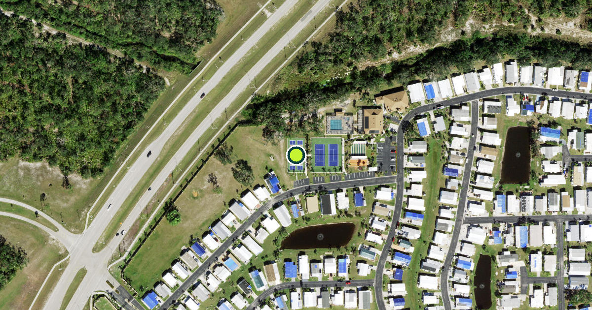Satellite view of Charlotte County Pickleball Courts