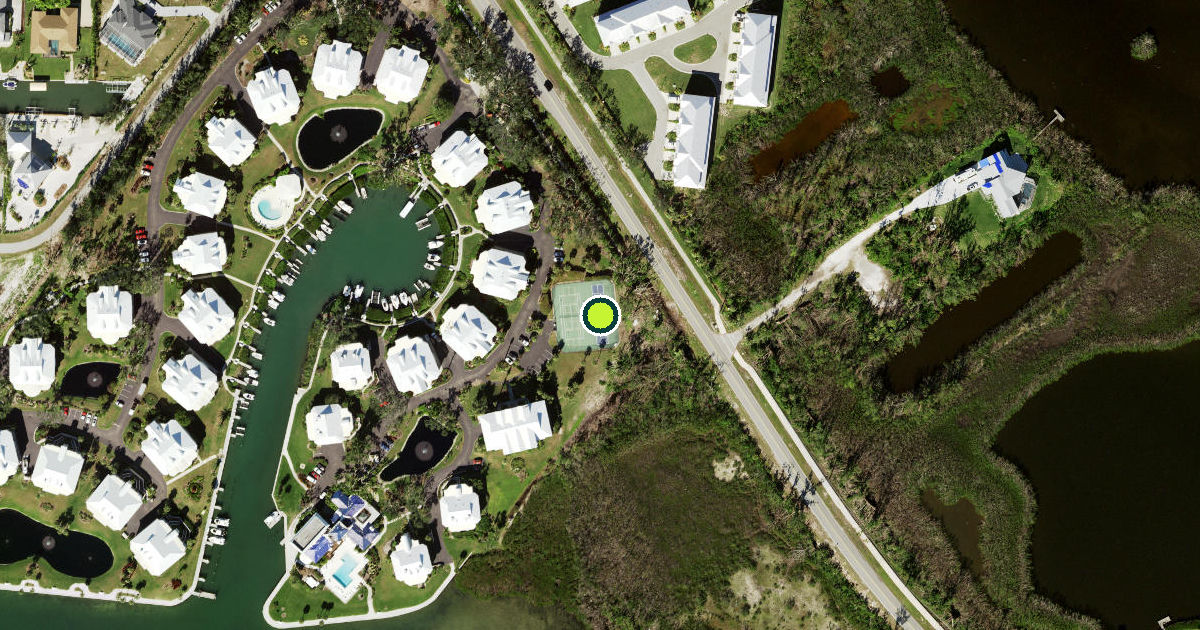 Satellite view of Charlotte County Pickleball Courts