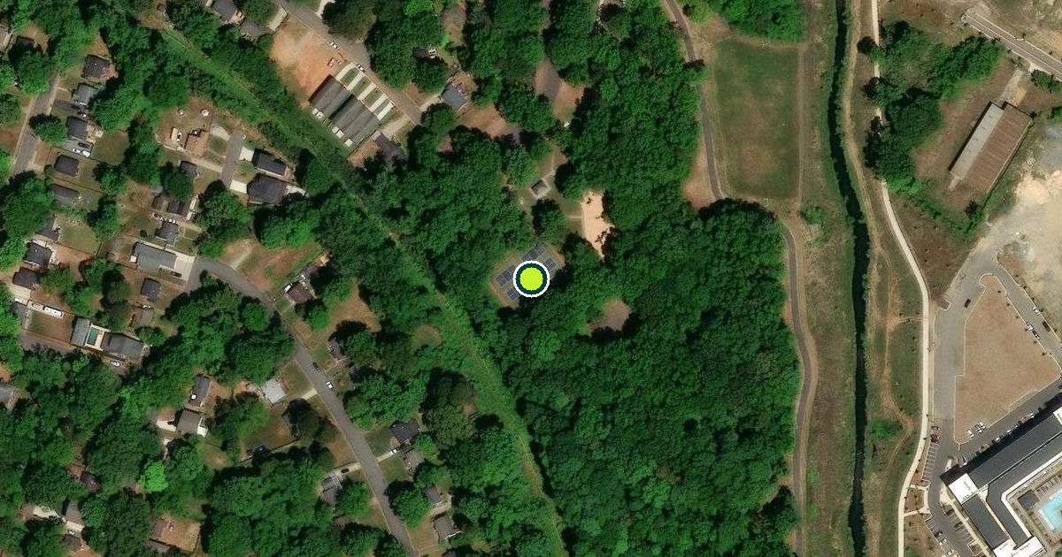 Satellite view of Charlotte Pickleball Courts