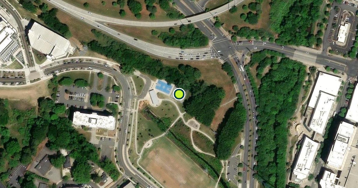 Satellite view of Charlotte Pickleball Courts
