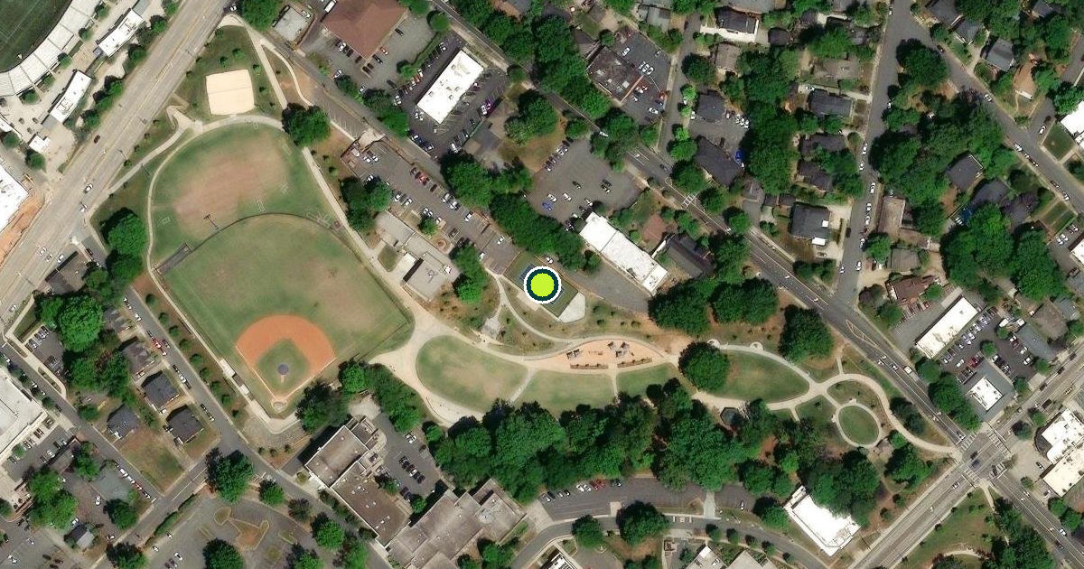 Satellite view of Charlotte Pickleball Courts