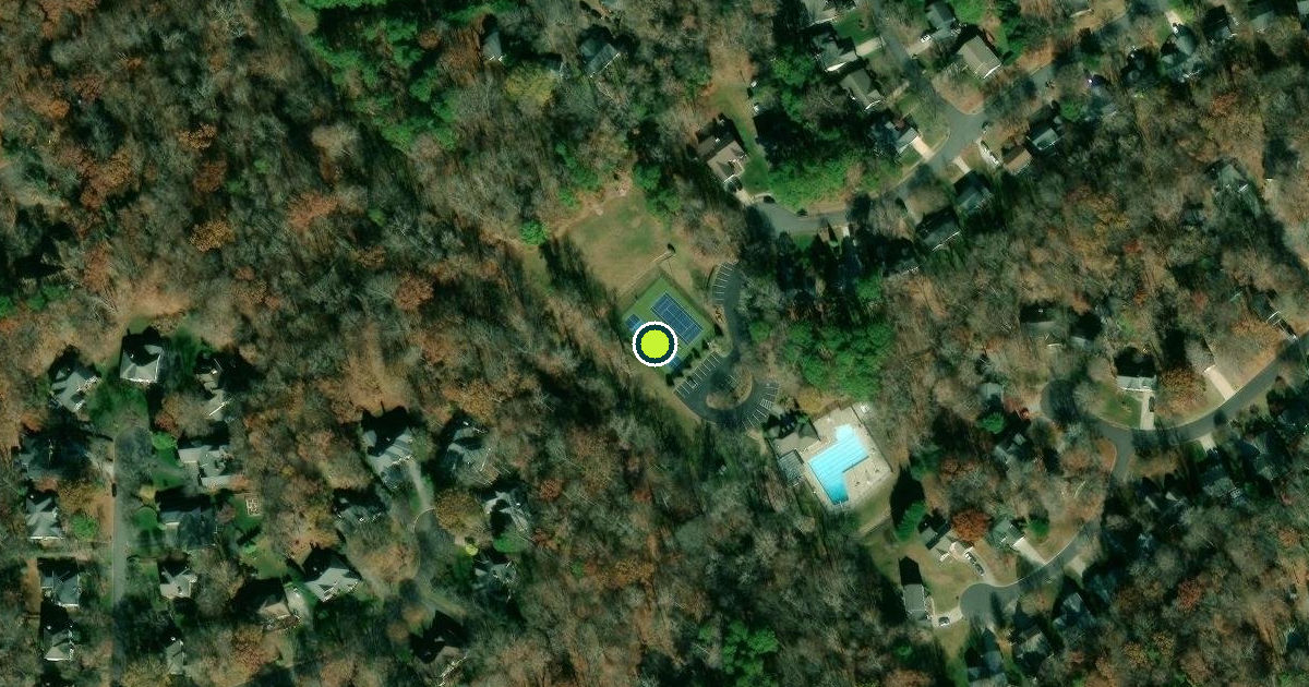 Satellite view of Charlotte Pickleball Courts