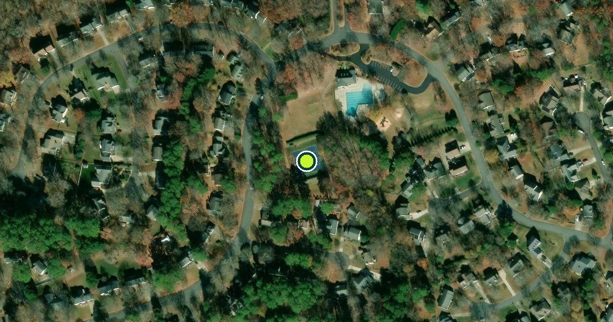 Satellite view of Charlotte Pickleball Courts
