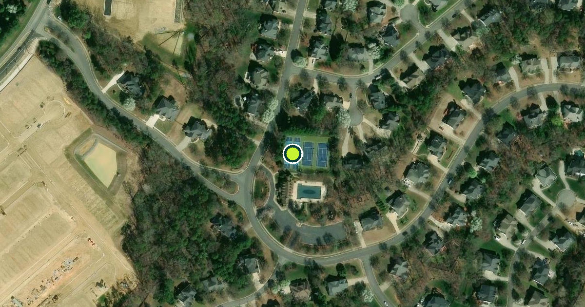 Satellite view of Charlotte Pickleball Courts