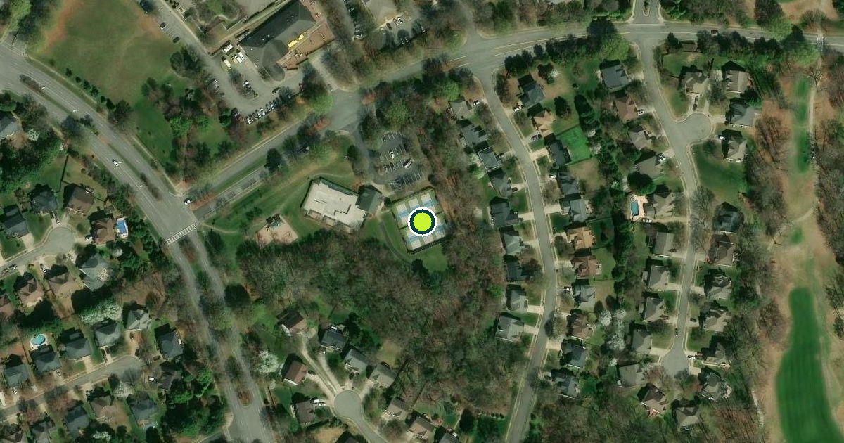 Satellite view of Charlotte Pickleball Courts
