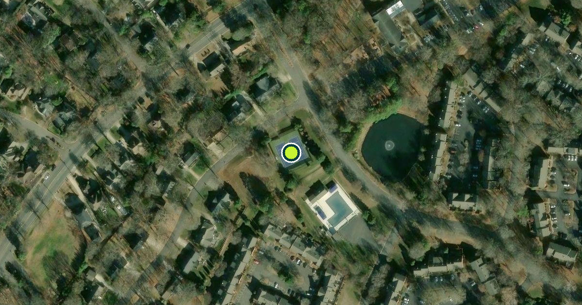 Satellite view of Charlotte Pickleball Courts