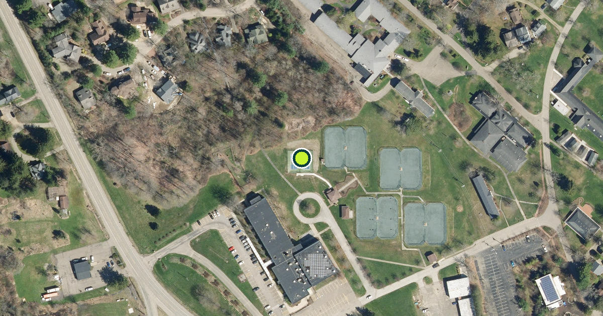 Satellite view of Chautauqua County Pickleball Courts