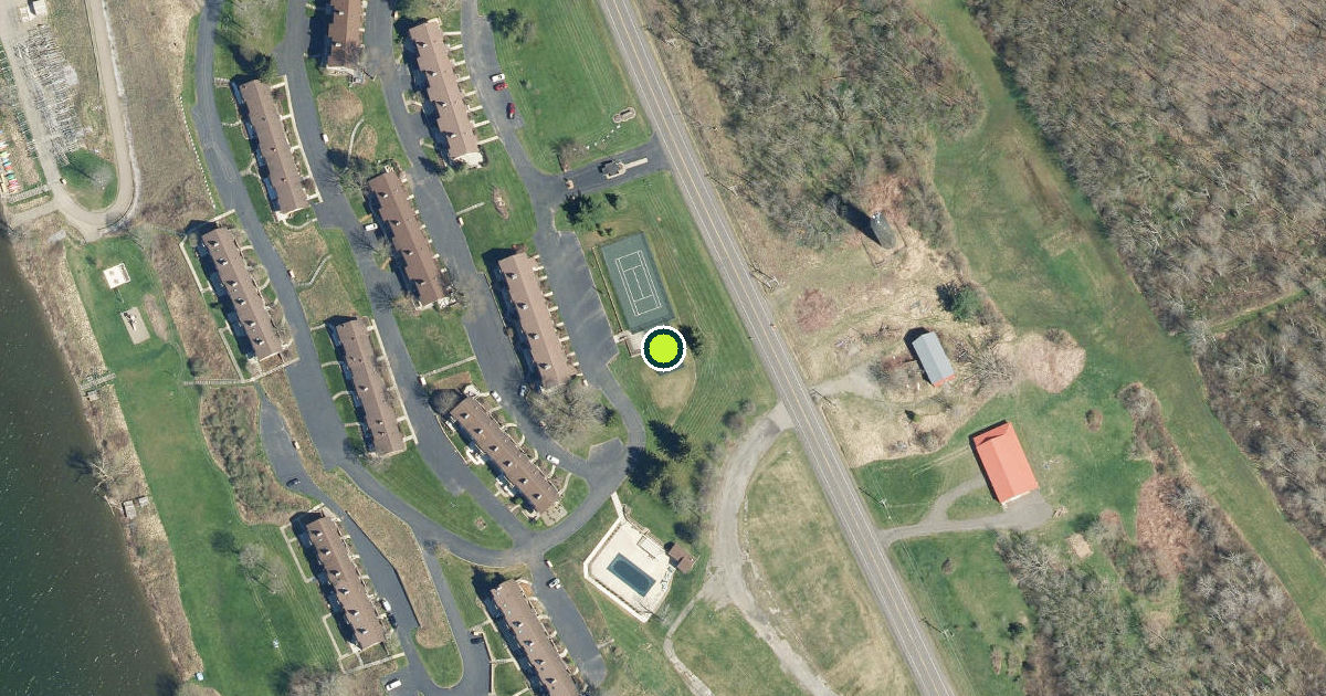 Satellite view of Chautauqua County Pickleball Courts