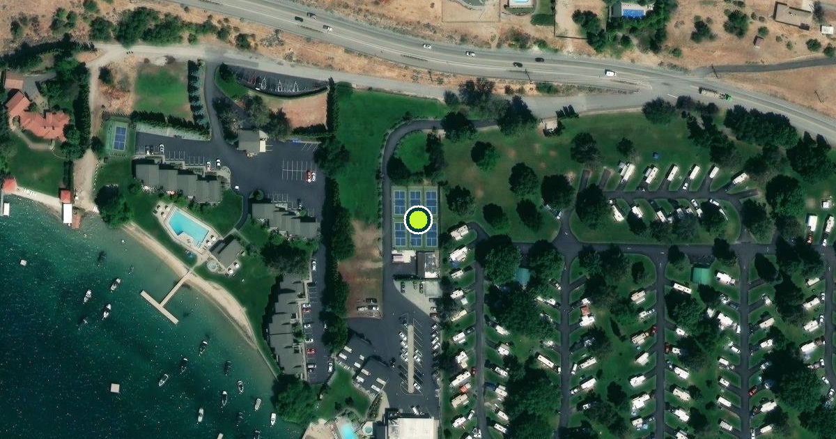 Satellite view of Chelan Pickleball Courts